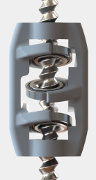 CAD render of first ring screw prototype